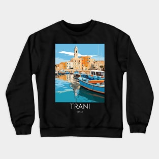 A Pop Art Travel Print of Trani - Italy Crewneck Sweatshirt